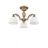 Lustra aplicata cu 3 brate clasic design italian din alama si sticla 8601