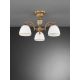 Lustre aplicate - Lustra aplicata cu 3 brate clasic design italian din alama si sticla 8601