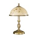 Veioza / Lampa de masa din alama cu sticla decorata design italian H-48cm 6208