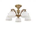 Lustra aplicata cu 5 brate clasic design italian din alama si sticla 8601