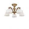 Lustra aplicata cu 5 brate clasic design italian din alama si sticla 8601