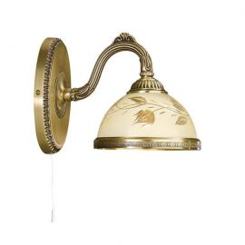Aplice, corpuri de iluminat pentru pereti - Aplica de perete din alama cu sticla decorata design italian I 6208