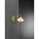 Aplice, corpuri de iluminat pentru pereti - Aplica de perete din alama cu sticla decorata design italian I 6208