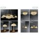 Aplice, corpuri de iluminat pentru pereti - Aplica de perete din alama cu sticla decorata design italian II 6208