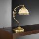 Lampadare - Veioza / Lampa de masa din alama cu sticla decorata design italian 6208