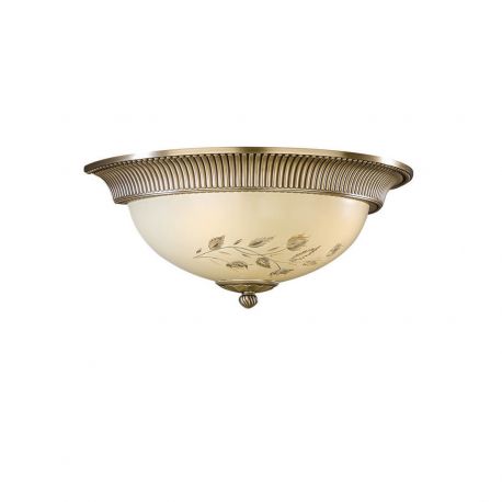 Aplice, corpuri de iluminat pentru pereti - Aplica de perete din alama cu sticla decorata design italian 6208