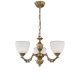 Candelabre, Lustre - Candelabru cu 3 brate clasic design italian din alama si sticla 8651