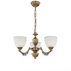 Candelabre, Lustre - Candelabru cu 3 brate clasic design italian din alama si sticla 8651