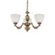 Candelabre, Lustre - Candelabru cu 3 brate clasic design italian din alama si sticla 8651