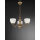Candelabre, Lustre - Candelabru cu 3 brate clasic design italian din alama si sticla 8651