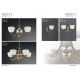 Candelabre, Lustre - Candelabru cu 3 brate clasic design italian din alama si sticla 8651