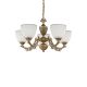 Candelabre, Lustre - Candelabru cu 5 brate clasic design italian din alama si sticla 8651
