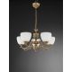 Candelabre, Lustre - Candelabru cu 5 brate clasic design italian din alama si sticla 8651