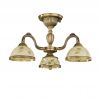 Lustra aplicata din alama cu sticla decorata design italian III 6208