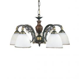 Candelabre, Lustre - Lustra rustica suspendata cu 5 brate design italian 3800