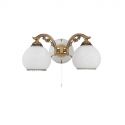Aplica clasic design italian din alama, sticla si lemn 8605
