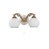 Aplica clasic design italian din alama, sticla si lemn 8605