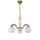 Candelabre, Lustre - Candelabru cu 3 brate clasic design italian din alama, sticla si lemn 8605