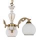 Candelabre, Lustre - Candelabru cu 3 brate clasic design italian din alama, sticla si lemn 8605