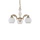 Candelabre, Lustre - Candelabru cu 3 brate clasic design italian din alama, sticla si lemn 8605