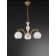 Candelabre, Lustre - Candelabru cu 3 brate clasic design italian din alama, sticla si lemn 8605
