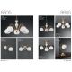 Lustre aplicate - Lustra aplicata cu 3 brate clasic design italian din alama, sticla si lemn 8605