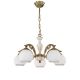 Lustre aplicate - Candelabru cu 5 brate clasic design italian din alama, sticla si lemn 8605