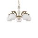 Lustre aplicate - Candelabru cu 5 brate clasic design italian din alama, sticla si lemn 8605