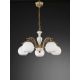 Lustre aplicate - Candelabru cu 5 brate clasic design italian din alama, sticla si lemn 8605