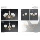 Aplice, corpuri de iluminat pentru pereti - Candelabru cu 5 brate clasic design italian din alama, sticla si lemn 8655