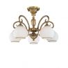 Lustra aplicata cu 5 brate clasic design italian din alama, sticla 8400
