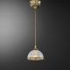 Pendule, Lustre suspendate - Lustra, Pendul clasic din alama si sticla 6202