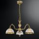 Candelabre, Lustre - Lustra design clasic cu 3 brate din alama si sticla 6202