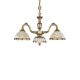 Candelabre, Lustre - Lustra design clasic cu 3 brate din alama si sticla 6202