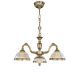 Candelabre, Lustre - Lustra design clasic cu 3 brate din alama si sticla 6202