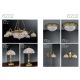 Candelabre, Lustre - Candelabru design clasic din alama si sticla 6202