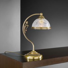 Veioze - Veioza, Lampa de masa design clasic din alama si sticla 6202