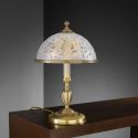Veioza, Lampa de masa design clasic din alama si sticla 6202