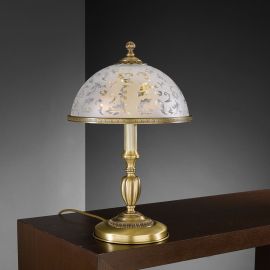 Veioze - Veioza, Lampa de masa design clasic din alama si sticla 6202