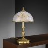 Veioza, Lampa de masa design clasic din alama si sticla 6202