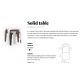 Mese - Set de 4 Mese moderne de exterior / interior design premium SOLID TABLE