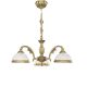 Candelabre, Lustre - Candelabru cu 3 brate clasic design italian din alama, sticla 7002