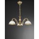 Candelabre, Lustre - Candelabru cu 3 brate clasic design italian din alama, sticla 7002