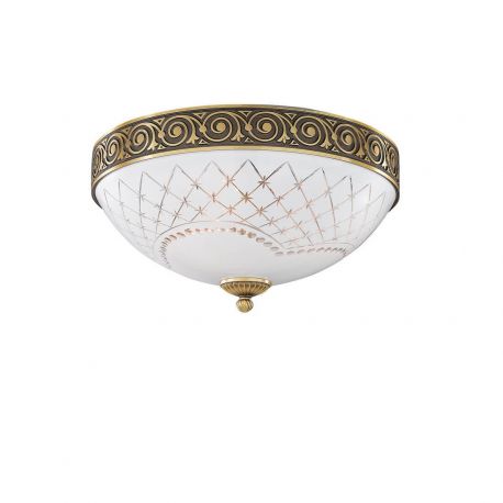 Plafoniere - Plafoniera clasic design italian din alama, sticla 7002