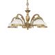 Candelabre, Lustre - Candelabru cu 5 brate clasic design italian din alama, sticla 7002