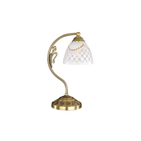 Aplice, corpuri de iluminat pentru pereti - Veioza, lampa de masa clasic design italian din alama, sticla 7052