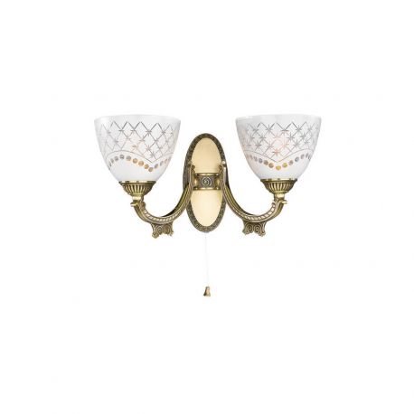 Aplice, corpuri de iluminat pentru pereti - Aplica clasic design italian din alama, sticla 7052