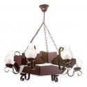 Candelabru rustic fabricat manual din lemn Queen 6L