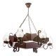 Candelabre, Lustre - Candelabru rustic fabricat manual din lemn Queen 6L