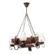 Candelabre, Lustre - Candelabru rustic fabricat manual din lemn Queen 4L